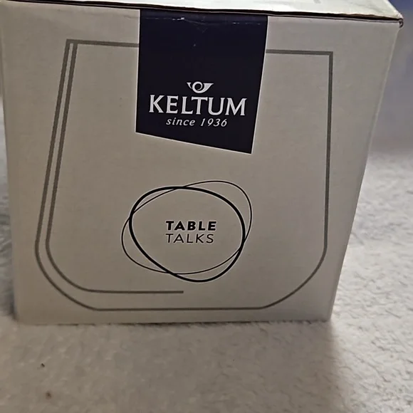 Keltum Table Talks Water Crystalline Glass 2-Piece Set Lead Free Dishwasher Safe - Picture 4 of 15